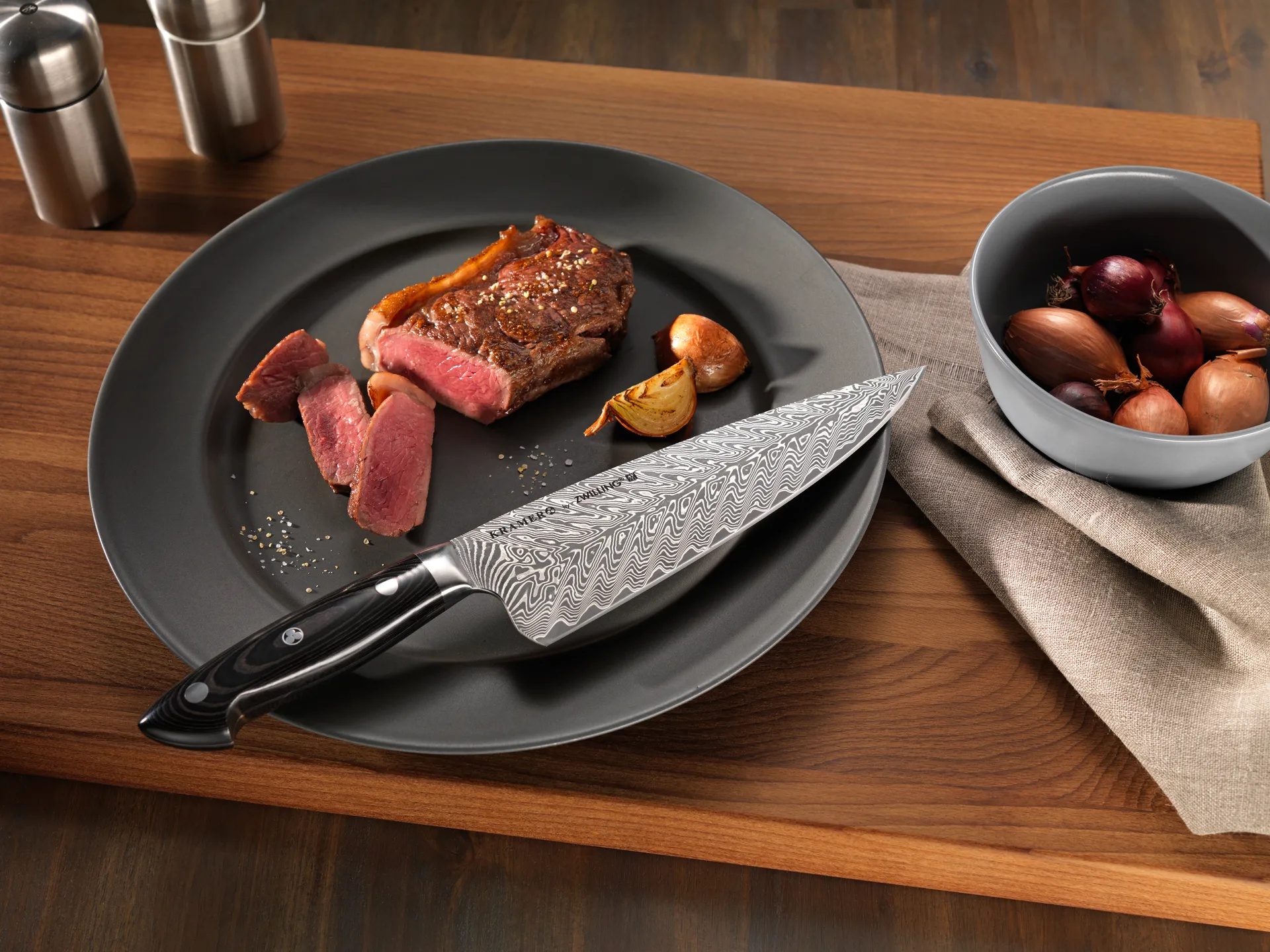 Zwilling Kramer Euro Stainless Allzweckmesser 13 cm, Damaskus-schwarz Zwilling