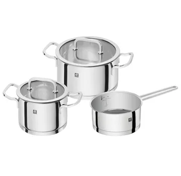 Zwilling Moment S Kochtopfset 3 Teile - Edelstahl-schwarz - Zwilling