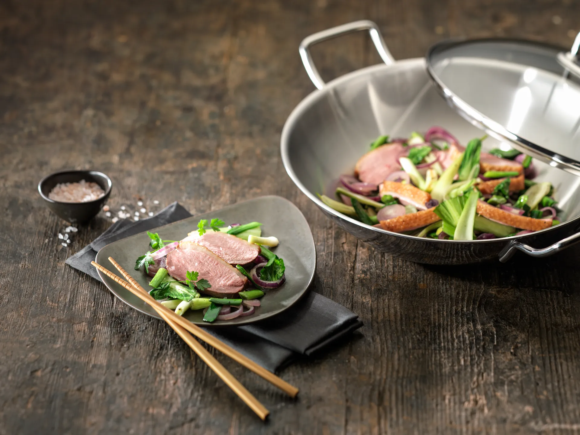 Zwilling Plus Wokpfanne Glasdeckel Ø32 cm, Edelstahl Zwilling