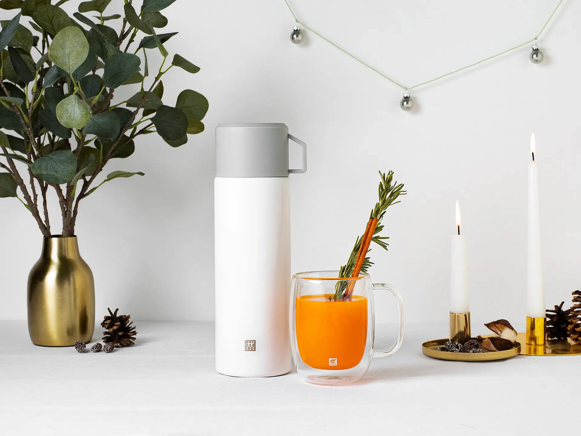 Zwilling Thermo Thermosflasche 1 L, Silber-weiß Zwilling