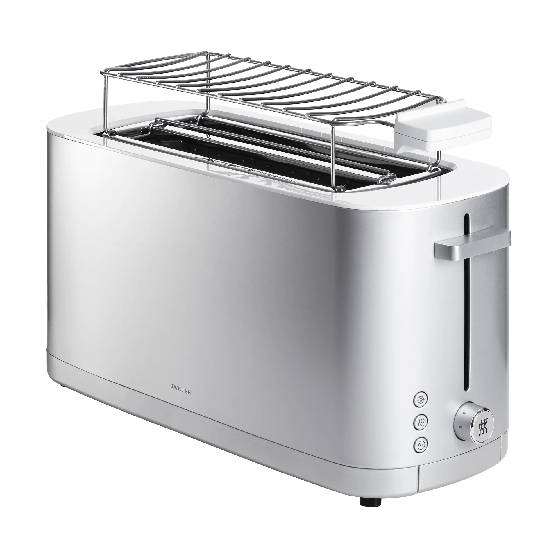 Zwilling Toaster mit Warmhaltefunktion 2 lange Schlitzen, Silber Zwilling
