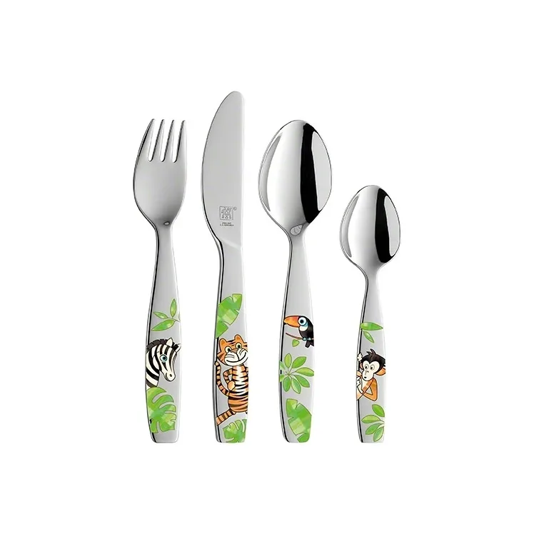 Zwilling Twin Kids Jungle Kinderbesteck 4 Teile, 4 Teile Zwilling