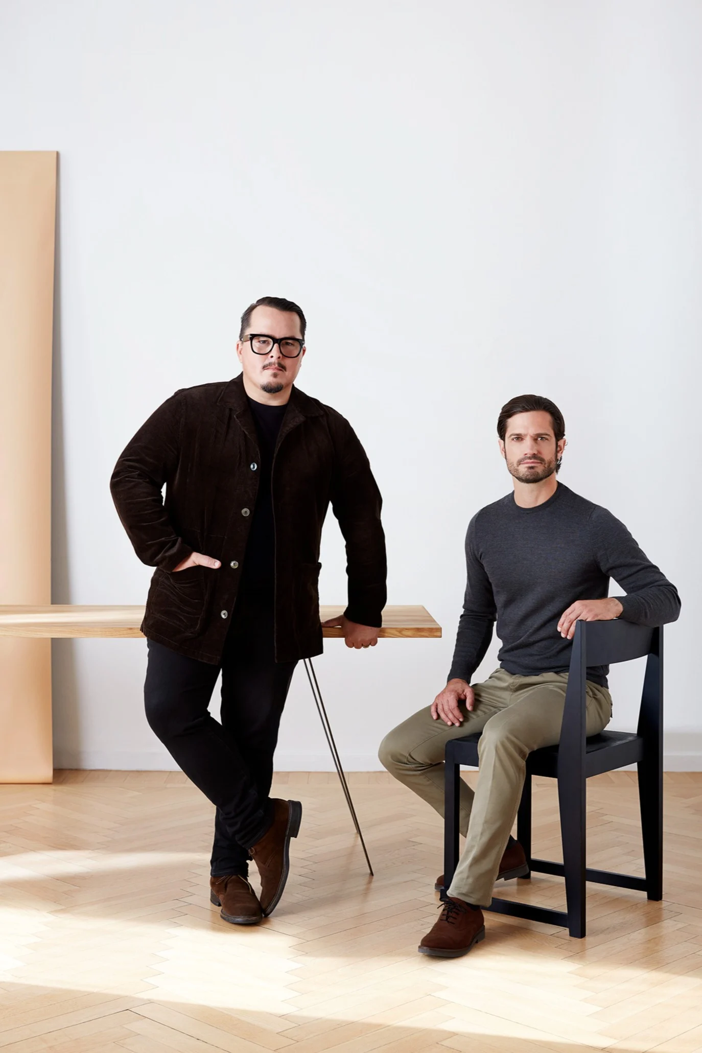 Das Designer-Duo hinter NJRD: Oscar Kylberg und der schwedische Prinz Carl Philip Bernadotte.