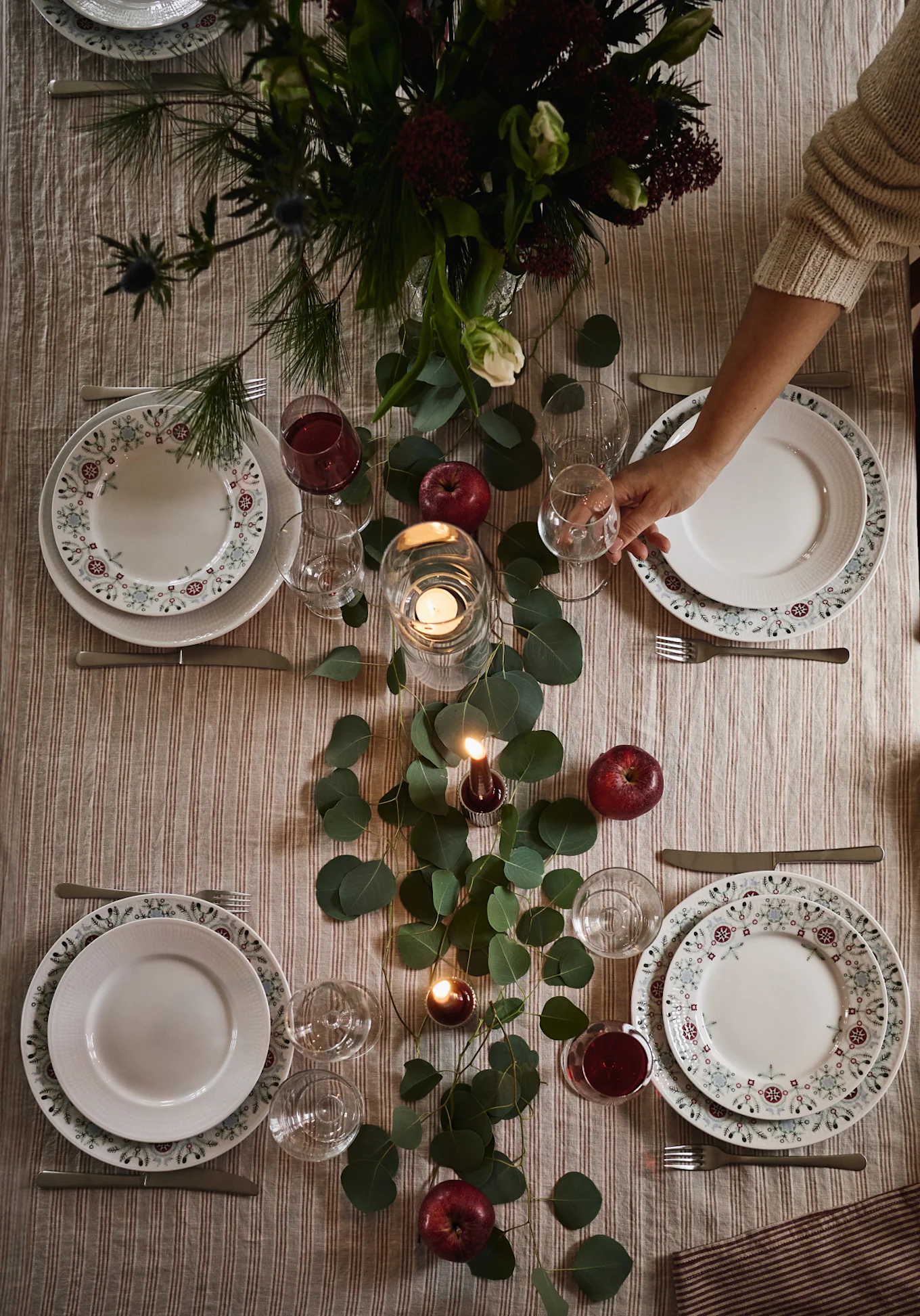 dekoration türkranz Weihnachtskranz Loop Weihnachten Advent Kranz Vintage Weimar Porzellan Schälchen