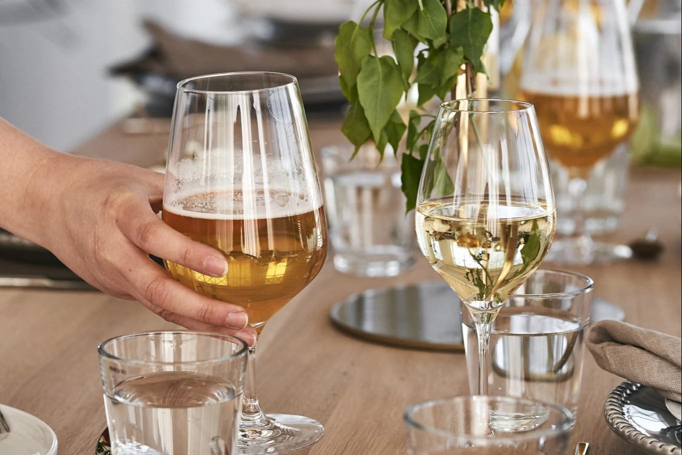 Erfahren Sie, welches Bierglas zu welchem Bier passt: Hier sehen Sie die Cabernet Biergläser von Holmegaard.