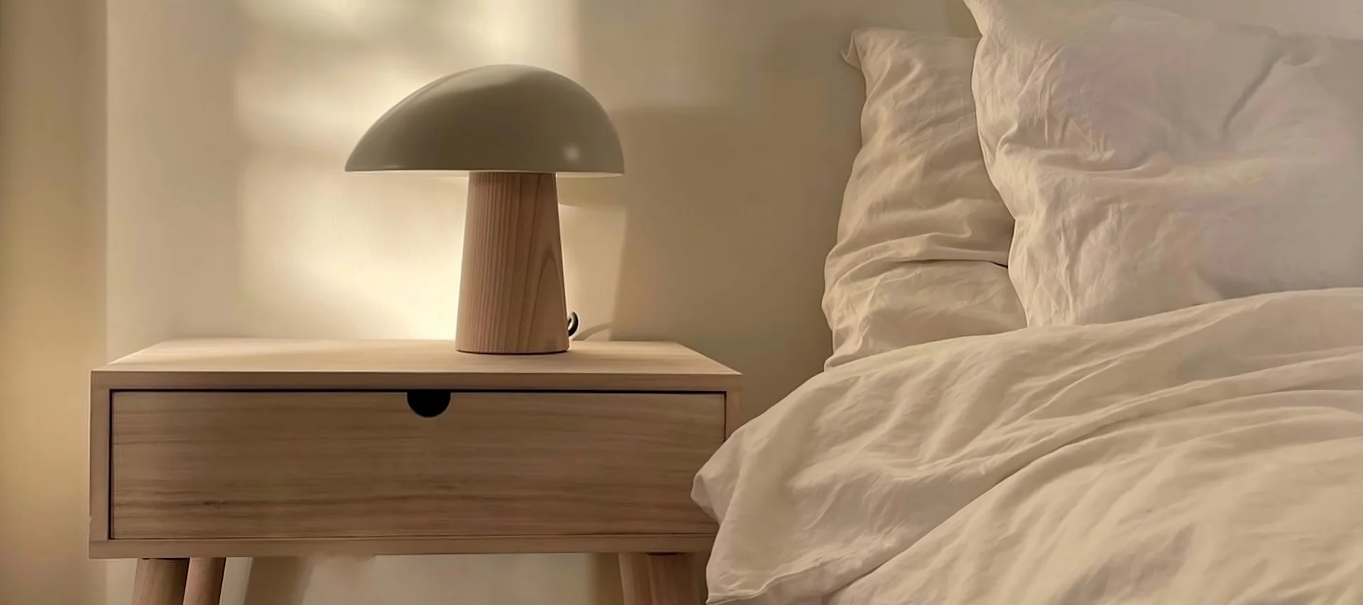 Dekorieren Sie nach Feng Shui mit der Louise Roe Balloon Vase, Stelton Theo Teekanne, Fritz Hansen Night Owl Tischlampe für ein harmonisches Schlafzimmer. @Our_home_living