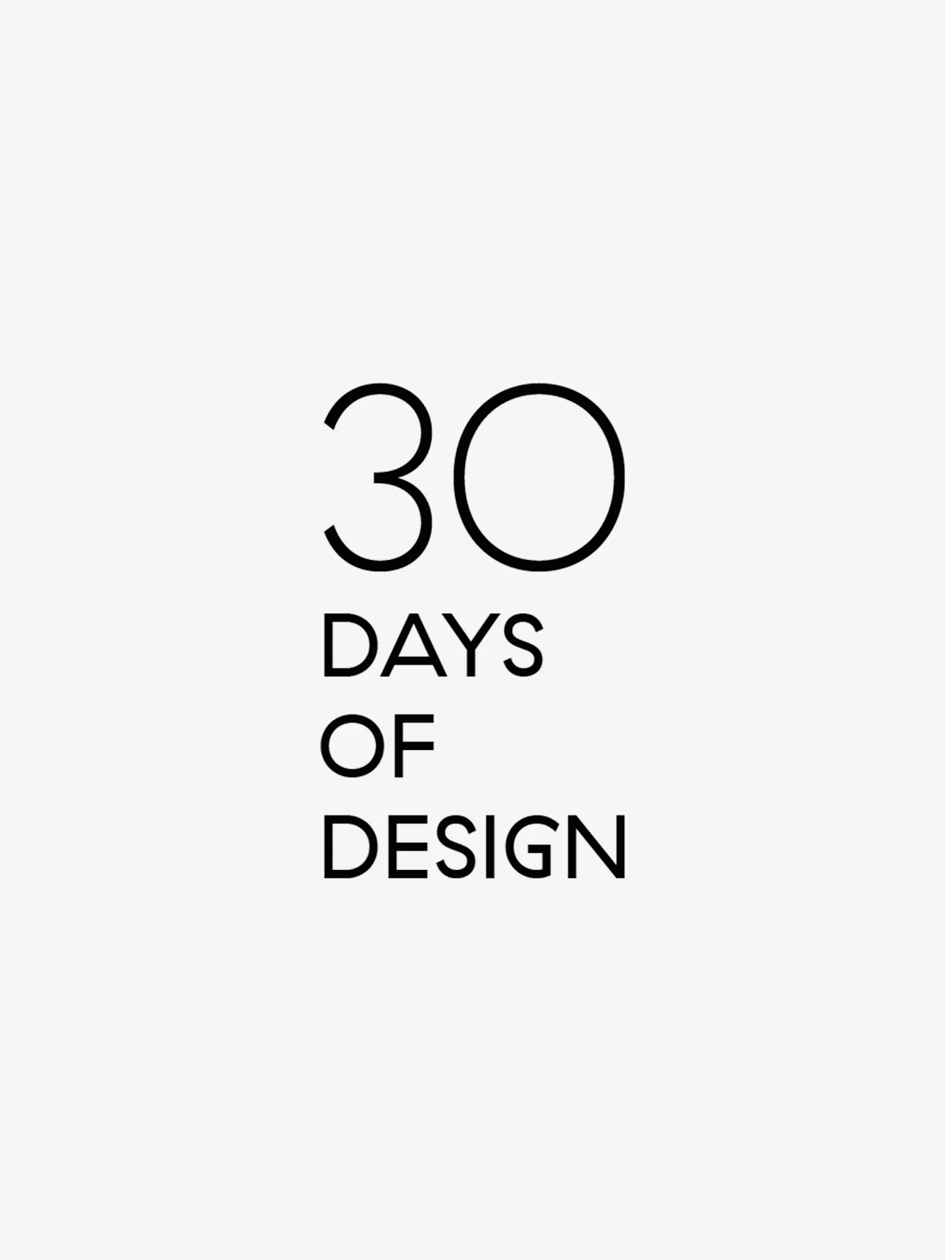 Text mit der Aufschrift '30 Days of Design'