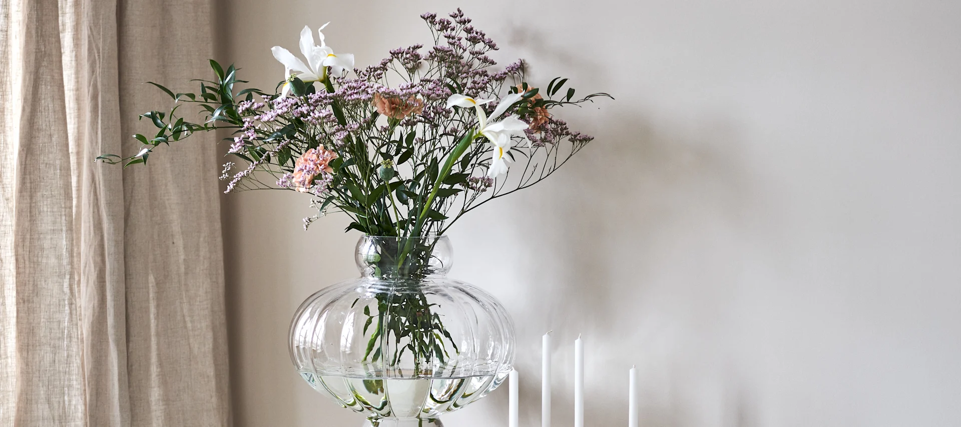 Runde Ballonvase aus GLas von Louise Roe Copenhagen.