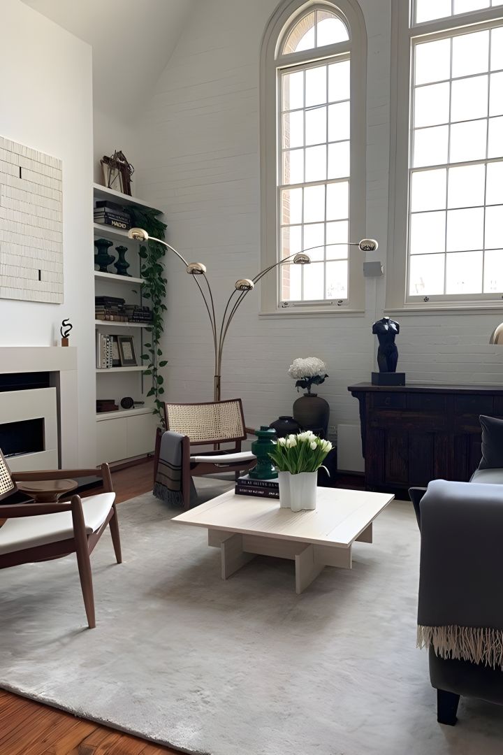 Der Teppich aus fester Viskose in Francis Perlbeige von Layered verleiht Ihrem Wohnzimmer einen luxuriösen Look.